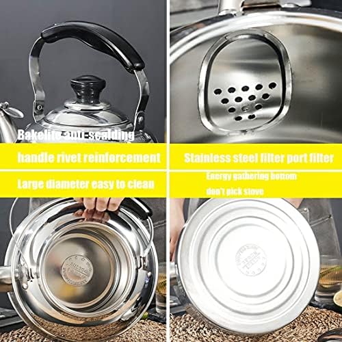 2L Stainless Steel Whistling Tea Kettle with Infuser
