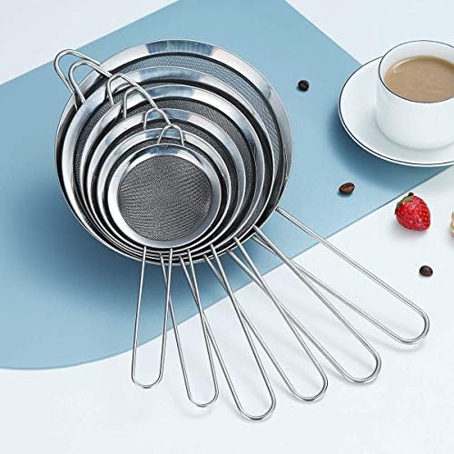 Kyraton Fine Mesh Strainer 6 Pieces Set, Flour Sifter For Baking