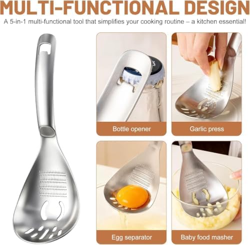 5‐in‐1 Multifunctional Cooking Spoon, 304 Stainless Steel Cooking