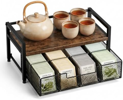 8-Drawer Tea & K-Cup Storage Organizer for Countertop