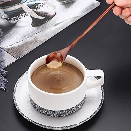 6Pcs Small Wood Coffee Spoons for Serving Honey Jars Stir Wooden