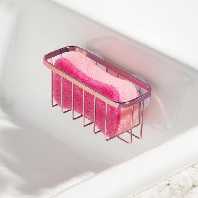 iDesign Stainless Steel Suction Sponge Holder - Image 6