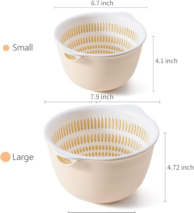 2 in 1 Kitchen Colander Set - Image 2
