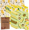 ZUFECY Reusable Beeswax Food Wrap, 9-Pack, 3 Sizes