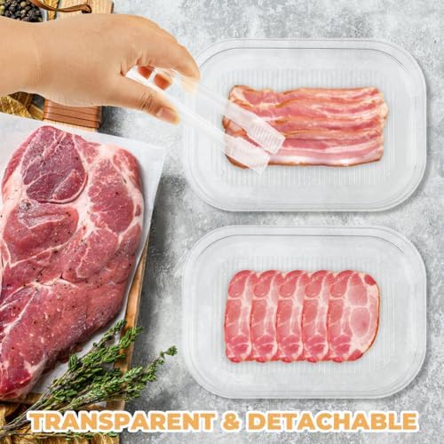 Deli Meat Container for Fridge, 3 Tier Stackable Clear Deli Meats