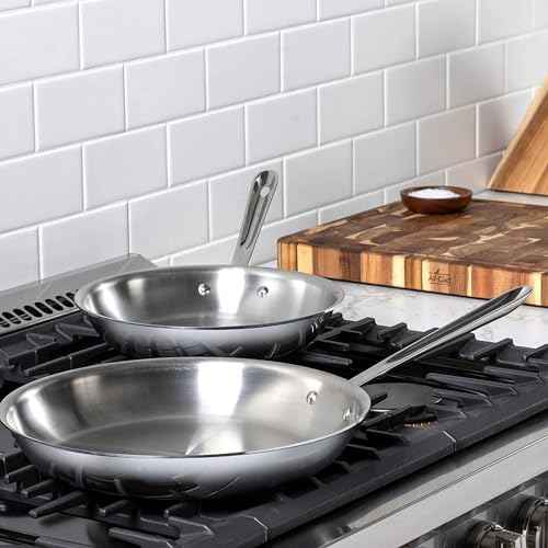 All-Clad D3 3-Ply Stainless Steel Fry Pan Set, 10,12 Inch, Induction