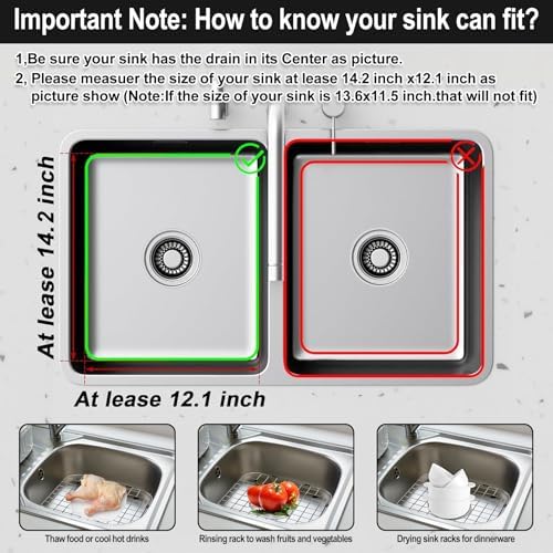 ARLBA 2 Pack 13.7" x 11.6" Stainless Steel Sink Protectors
