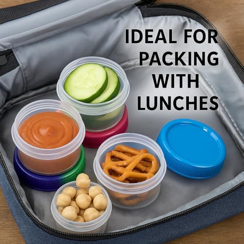 Twist Top 4-Pack Condiment Cups with Lids – 1.18 oz BPA-Free Mini