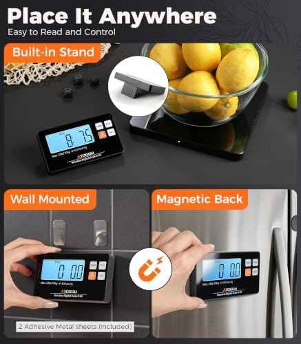Atogou Wireless Kitchen Scale, 22lb/10kg Food Scale with Detachable