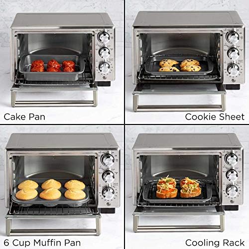Ecolution Non-Stick Toaster Oven Bakeware Set 4-Piece, Carbon Steel