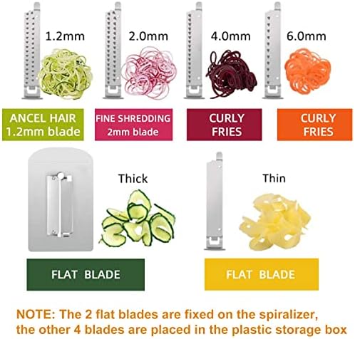 6-Blade Vegetable Spiralizer, 304 Stainless Steel