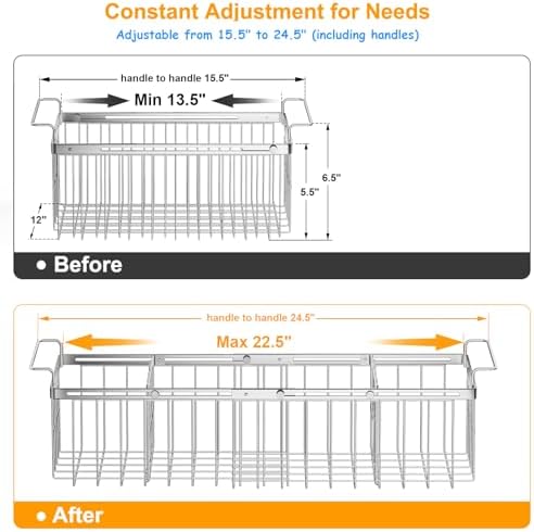 Orgneas Expandable Chest Freezer Organizer Bins