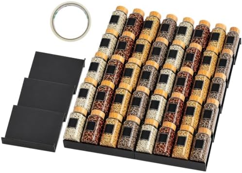 8 Pack Expandable Spice Drawer Organizer Tray Insert for Kitchen
