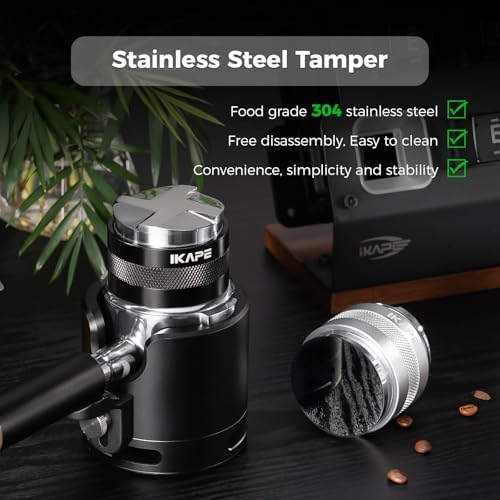 IKAPE Coffee Products, 58mm Coffee Distributor & Hand Tamper