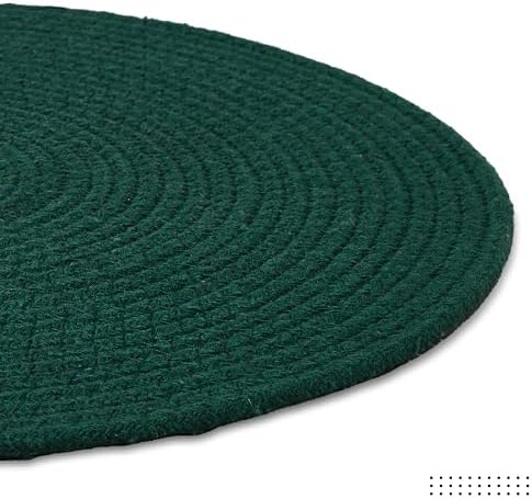 Encasa XO Placemats, Round Cotton Dining Table Mats 13"