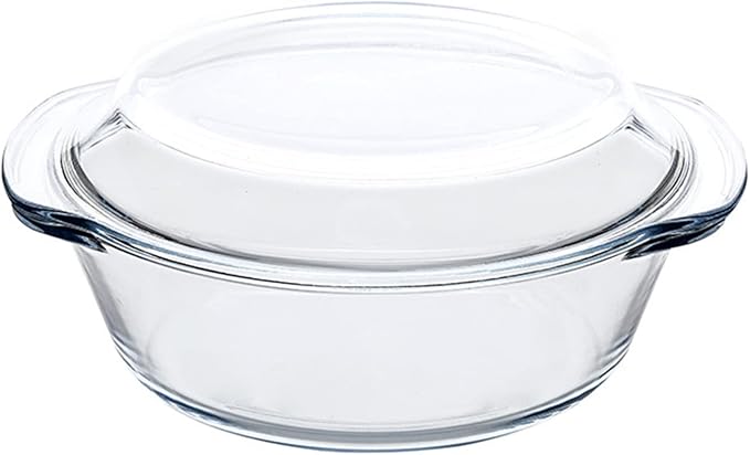 Casserole Baking Dish with 2 pcs, 1.5 QT large, Round with Handle and Lid - Image 7