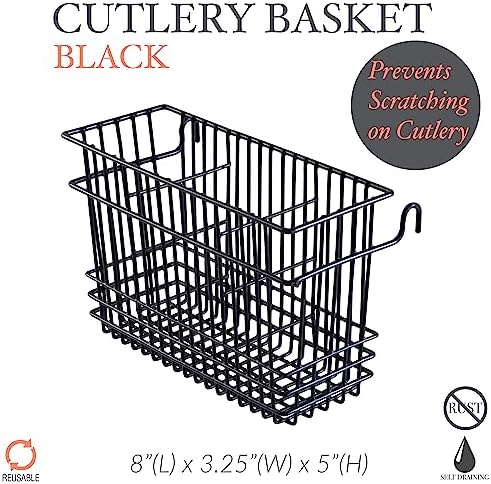 Kitchen Details Cutlery Basket in Black