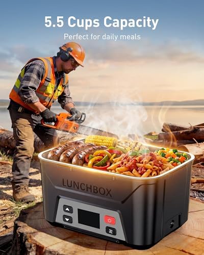 EAST OAK 5.5-Cup Cordless Heated Lunch Box