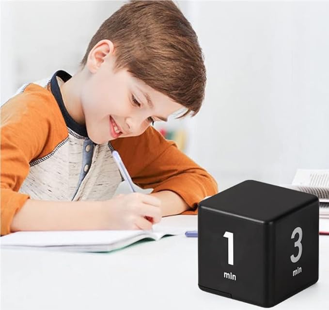 Feilifan Cube Timer, Kid Focus Study Timer Kitchen Work Timer Time Block Cube - Image 5