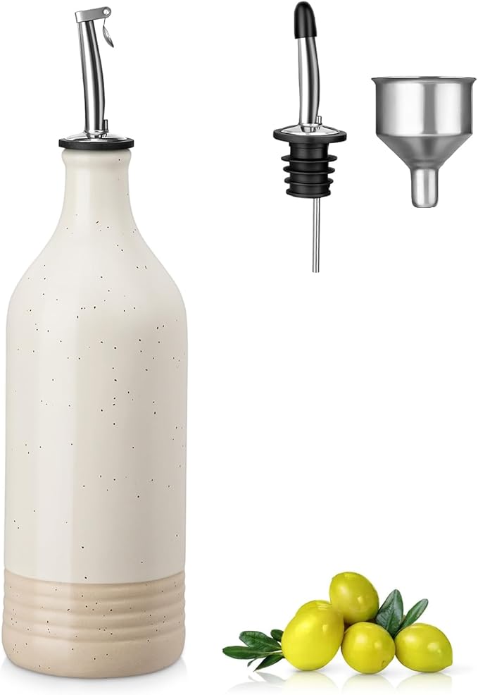 vancasso 20 Oz Ceramic Olive Oil Dispenser Bottle, Bottle Dispenser by vancasso