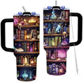 Book Lovers Gifts for Women, 40oz Tumbler with Handle & Straw