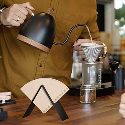 LINES ARTE Black Cone Metal Coffee Filter Holder Storage