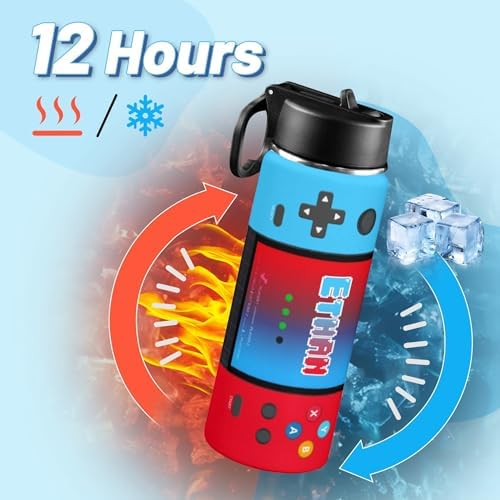 Personalized Game Water Bottle for Boys, 18oz
