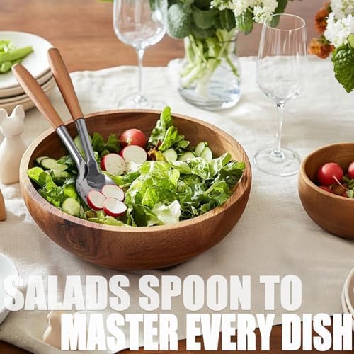 Artestia Extra Large Serving Spoon & Salad Tongs, 304 Stainless Steel