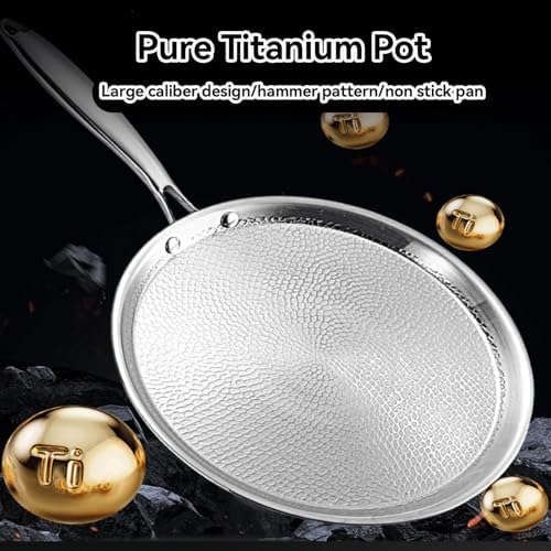 Titanium Hammered Pan, No Coating Nonstick Crepe Pan, Multifunctional