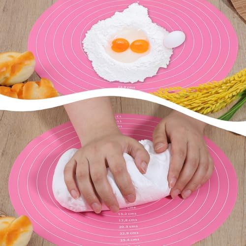 2 PCS 12-Inch Round Silicone Cake Mats