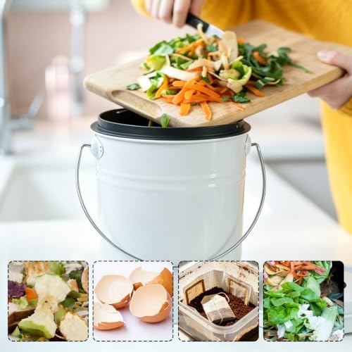 DreamsEden White Kitchen Compost Scrap Collector