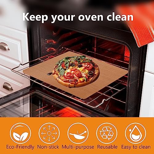 UBeesize 2 Pack Thickened Copper Oven Liners for Bottom of Oven BPA &