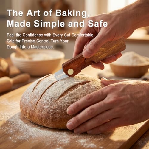 Wooden Bread Lame for Sourdough, Retractable Bread Scoring Tool