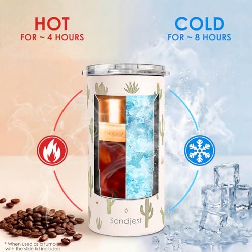 Cactus Can Cooler 12oz - Travel Mug Cups - Stainless Steel Insulated