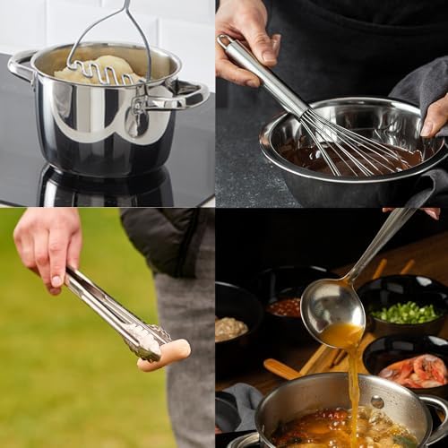 Avador Set of 10 Stainless Steel Kitchen Tools