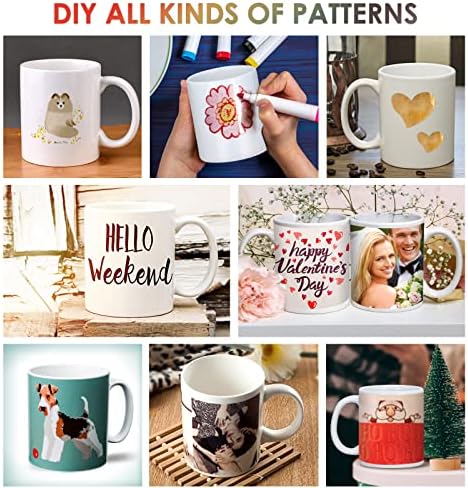 Sublimation Mugs, 12Pcs Coffee Mugs Blank White Ceramic Coffee Mug Set