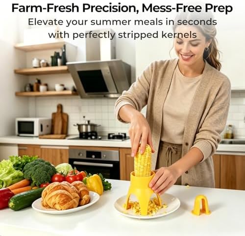 Corn Stripper and Peeler Tool, Non-Slip Handle