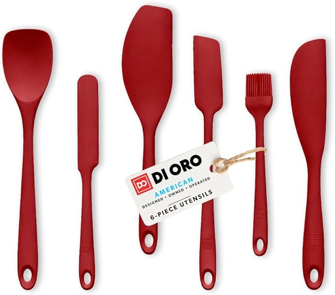 DI ORO 6-Piece Silicone Spatula Set by DIORO