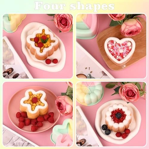 Actvty 4 Inch Silicone Cake Pans, Mini Cake Molds, Bento Cake Mold