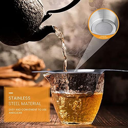 2 pack Fine Mesh Tea Strainers, Stainless Steel Small Mesh Tea Filter