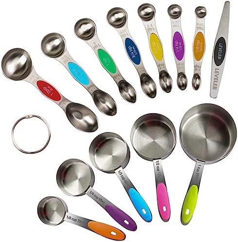 XSNBRD 13-Piece Magnetic Measuring Cups & Spoons Set