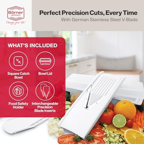 Swissmar V-PrepTM Mandoline Slicer – Versatile Kitchen Slicer for