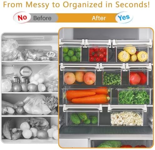 Refrigerator Organizers Storage Fridge Drawer, Storage Containers