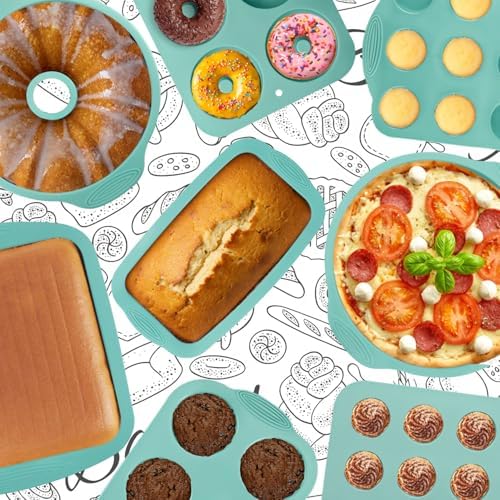 39 Pieces Silicone Bakeware Set, Nonstick Silicone Baking Pans Set