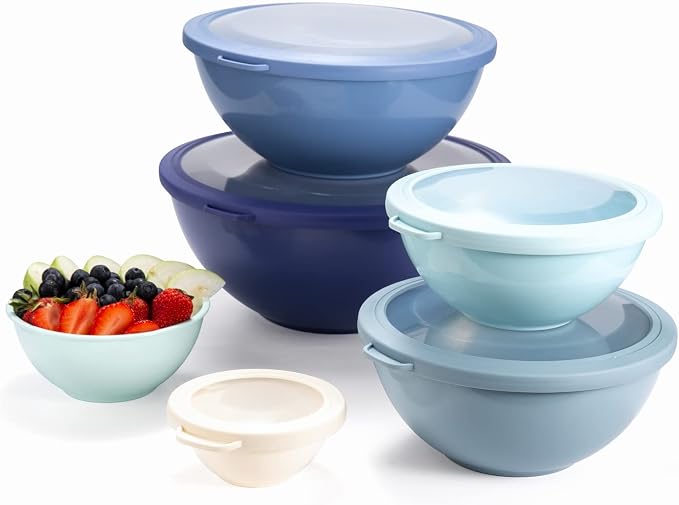 COOK WITH COLOR Mixing Bowls with TPR Lids - Image 9