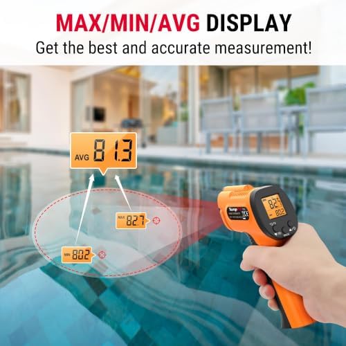 TempPro TempScan Infrared Thermometer Gun with Meat Probe