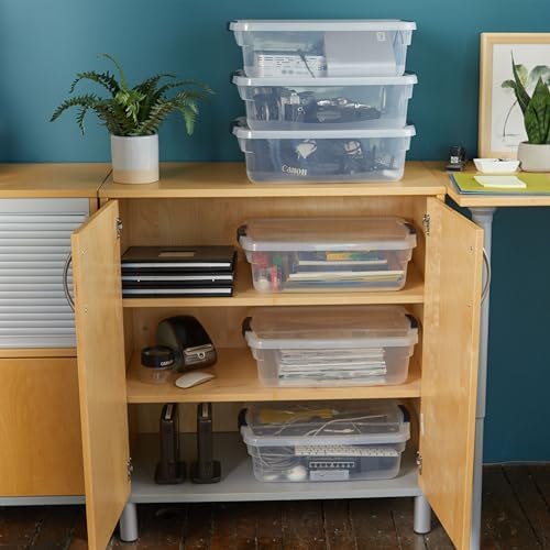 Rubbermaid Cleverstore Storage Containers, 17 Quart, 6 Pack