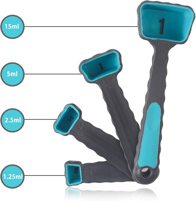 SOLIFEGOBLE Collapsible Measuring Cups and Spoons, Portable Measuring Cup，Food - Image 3