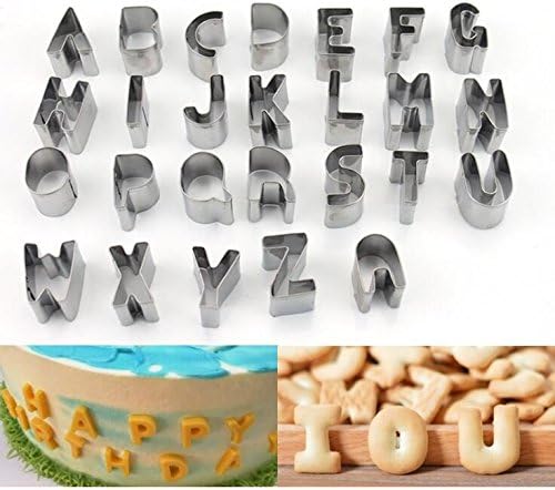 Mini Alphabet Number Cookie Cutters Sets of 37 Pieces Letter Mold Tools - Image 6