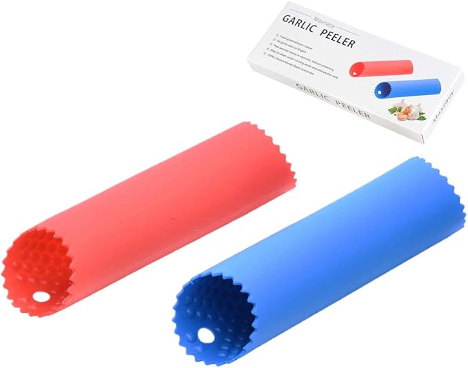 2 Set Peeler Silicone Easy Roll Tube Useful Garlic Odorfree Kitchen Tool by MaxracyInc